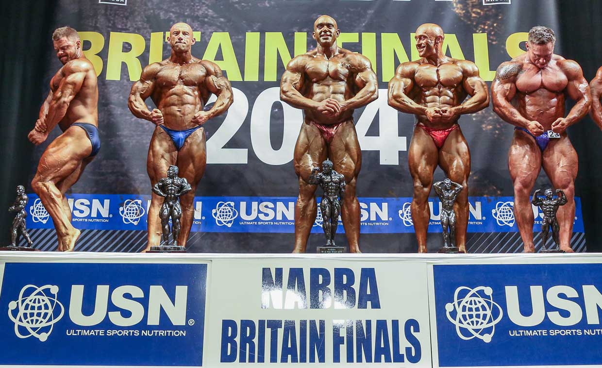 Steve Cart on stage at NABBA England 2011